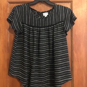 Ava and Viv Striped Babydoll Top